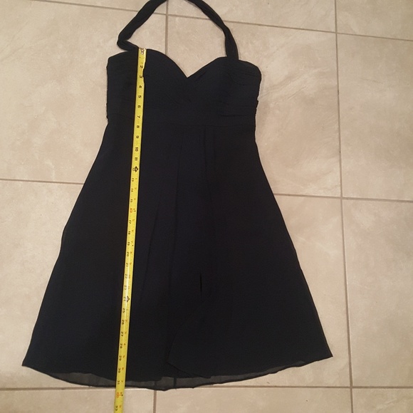 Navy Blue halter Bridesmaid Dress - Picture 4 of 4